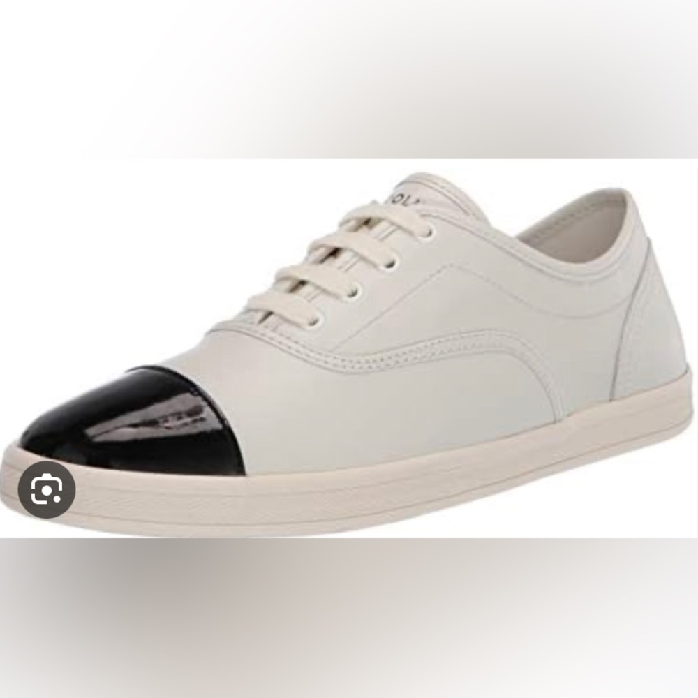 NIB leather sneakers, size 6.5.
